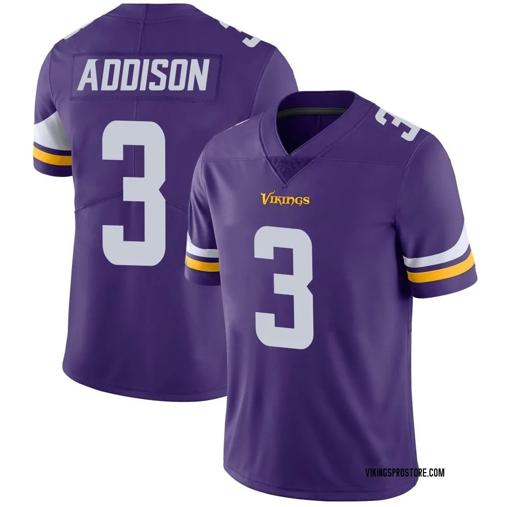 "Youth Limited Jordan Addison Minnesota Vikings Purple Team Color Vapor Untouchable Jersey"